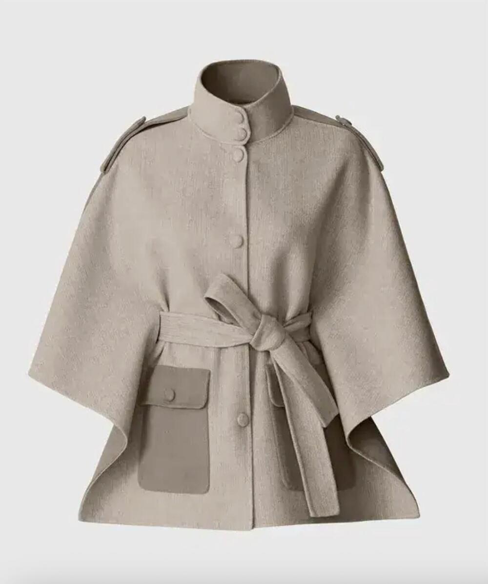 NEW MACKAGE women's ladies wool cape in taupemix
